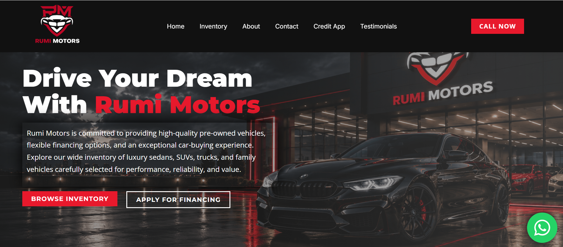 Rumi Motors Website Screenshot